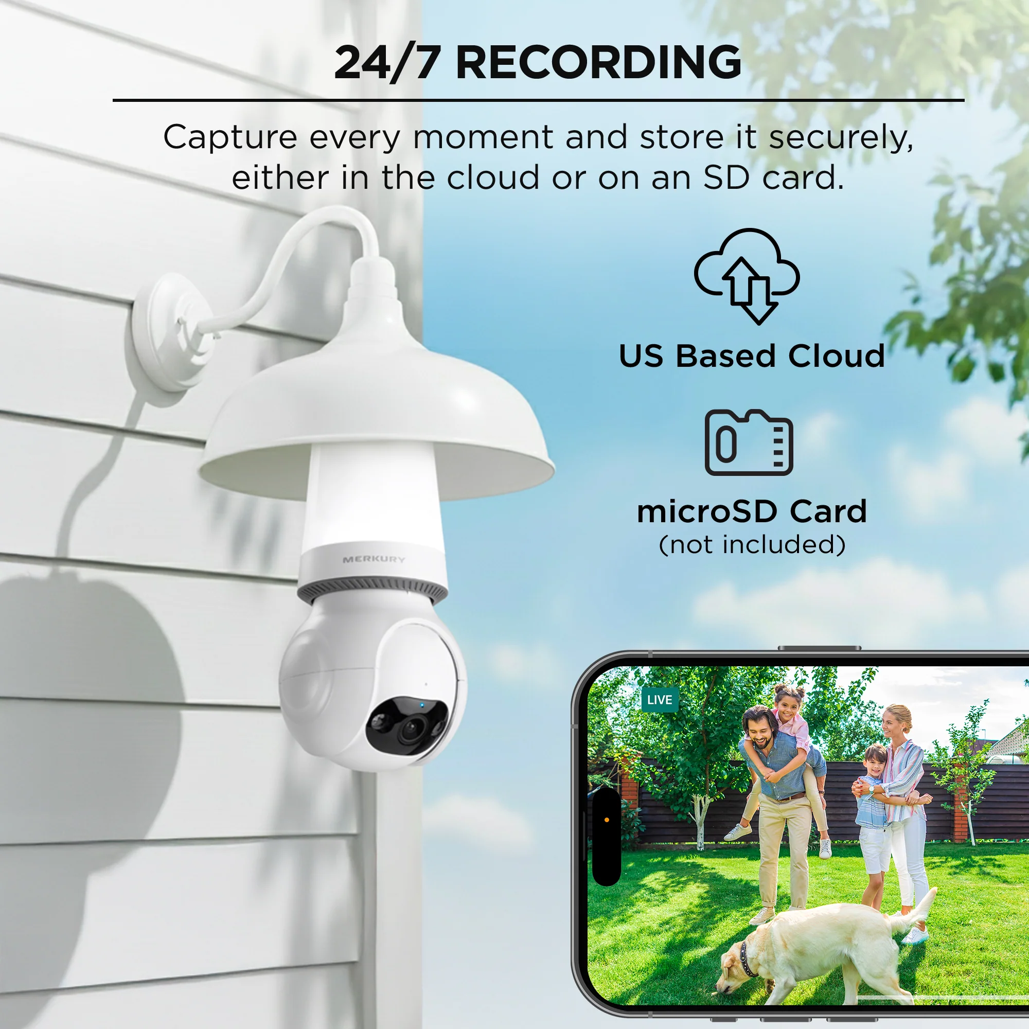 Merkury Smart 2K Light Bulb Security Camera - Image 3