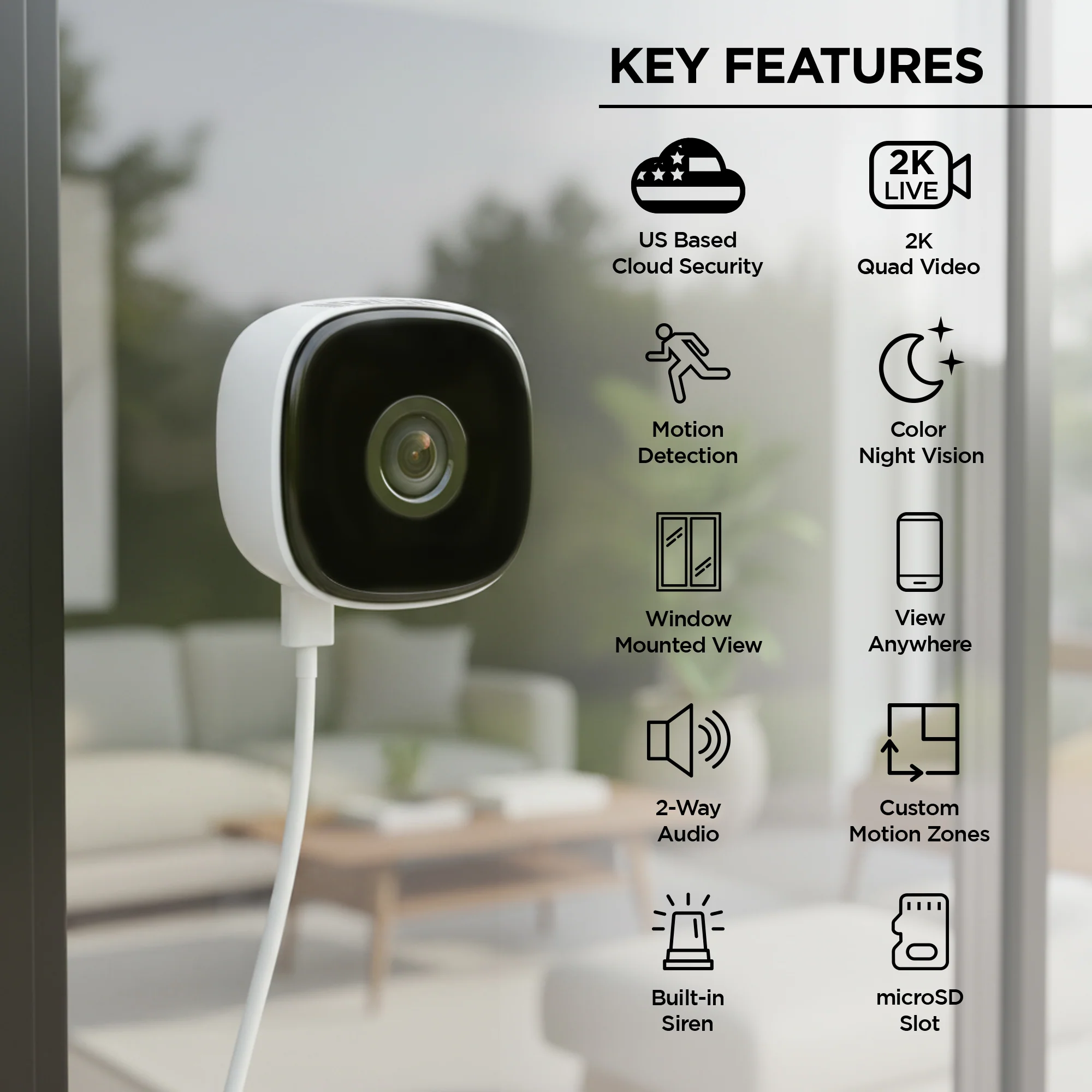 Smart 2K window camera (2-pack) - Image 2